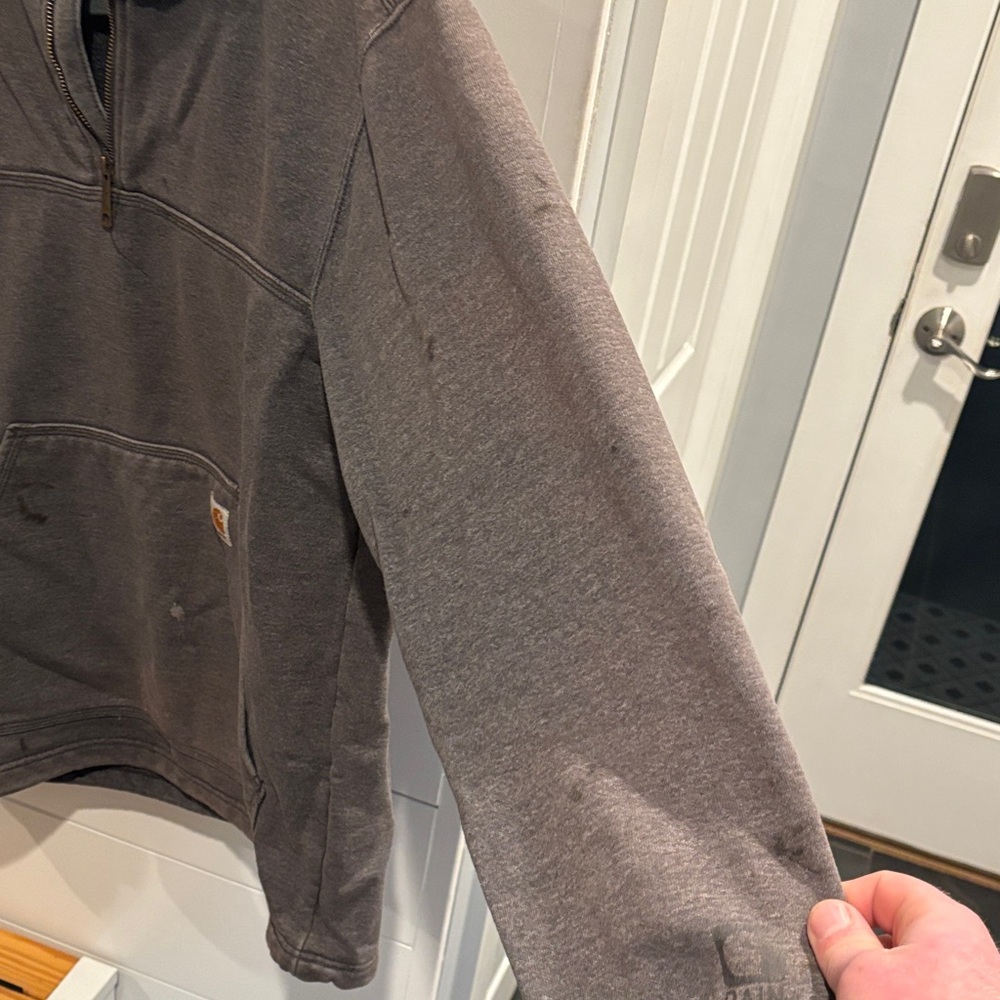 Carhartt Charcoal Half-Zip Sweatshirt - Picture 5 of 6